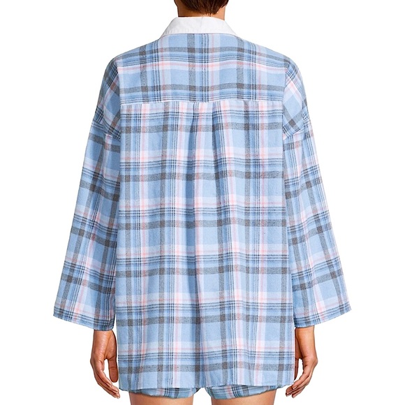 Free People Sunday Morning Sleep Shirt in Pale Blue Combo. Size S. NWOT - Picture 4 of 6